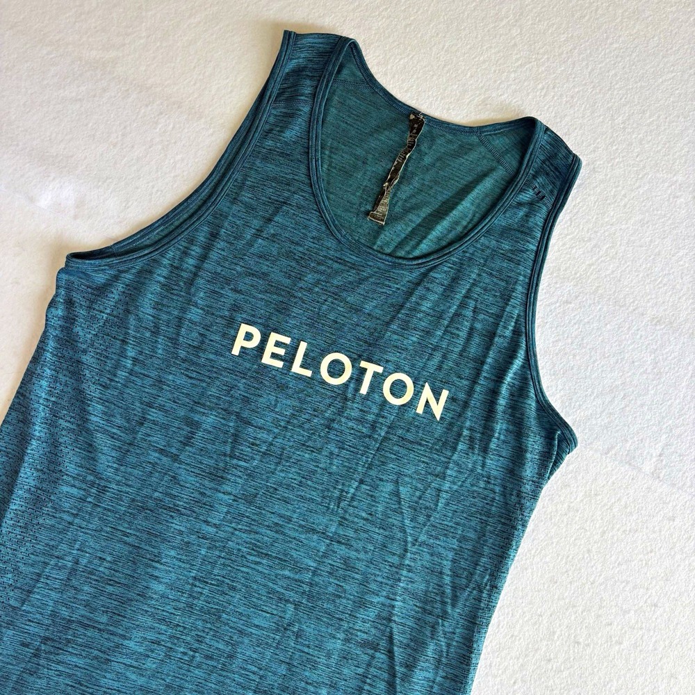 Lululemon x Peloton Tank Top Mens Medium Blue Sleeveless Athletic Gym EUC